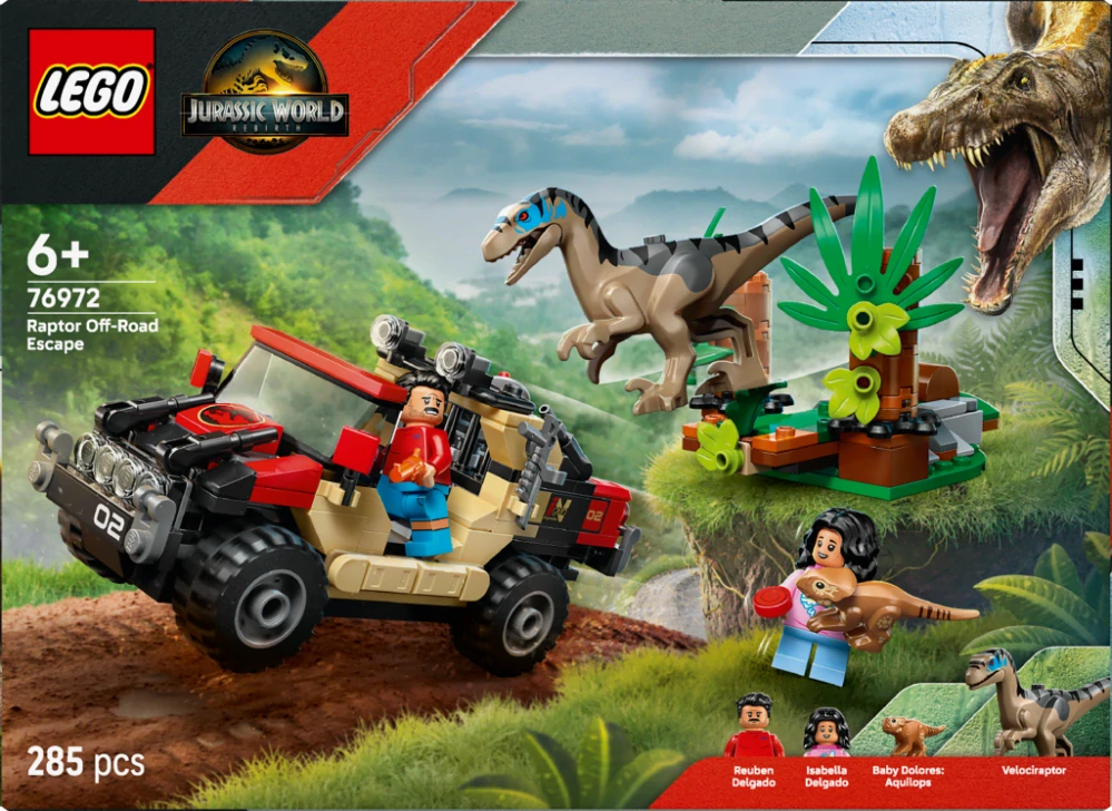 LEGO® Jurassic World 76972 Únik před raptorem v terénním autě