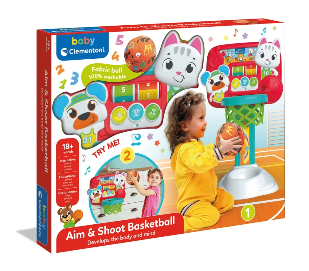Clementoni Clemmy baby - Interaktivní sada Basketbalový koš