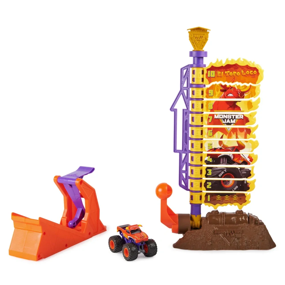 Spin Master MONSTER JAM - Hrací set El Toro Loco Big Air Challenge, 1:64