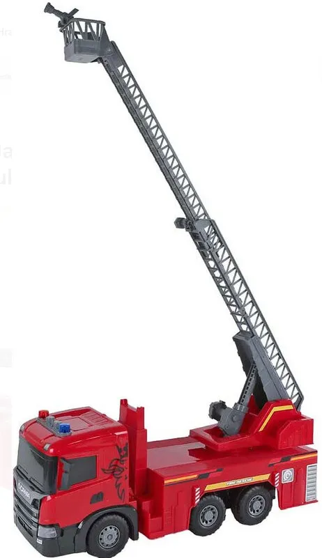 Mikro Trading 2-Play Traffic auto hasiči Scania 54cm na setrvačník na baterie se světlem a zvukem