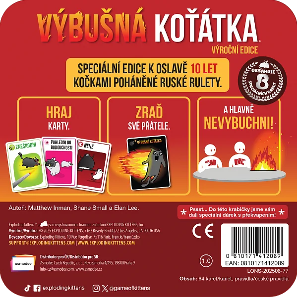 Asmodee Výbušná koťátka: Výroční edice