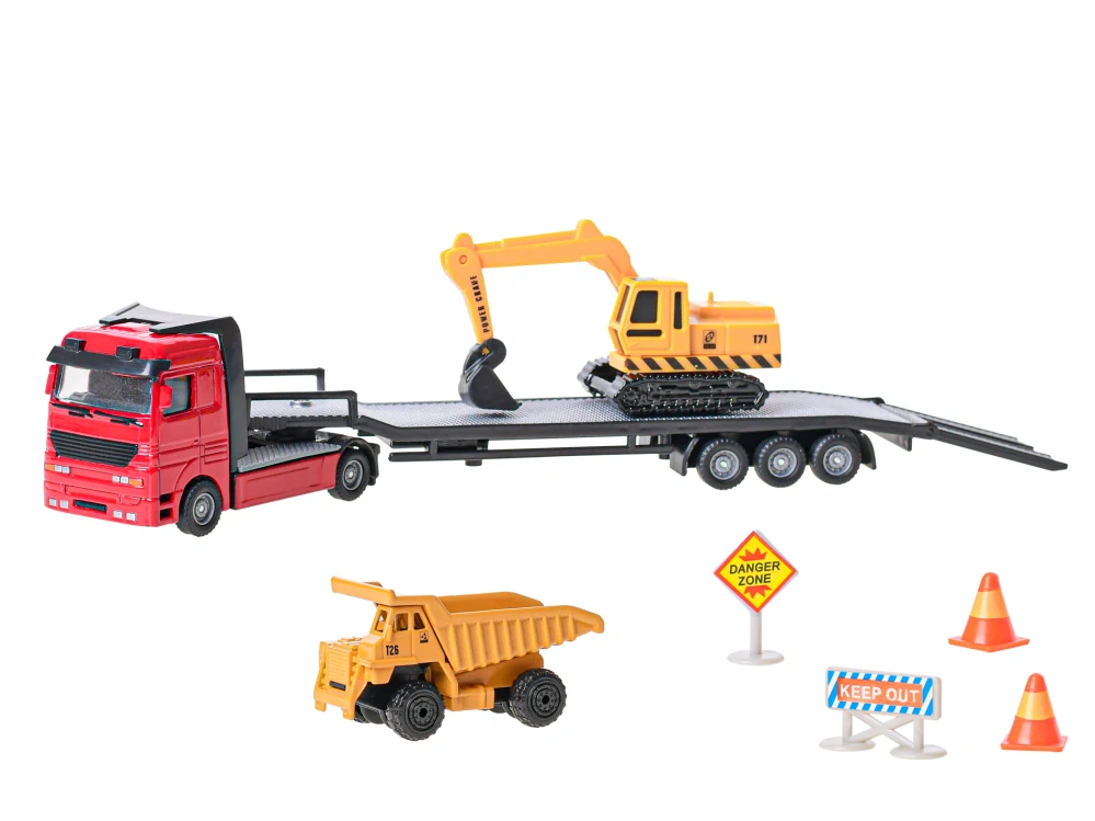 Mikro Trading 2-Play Traffic nakladač kov 25cm se stavebním autem volný chod v krabičce