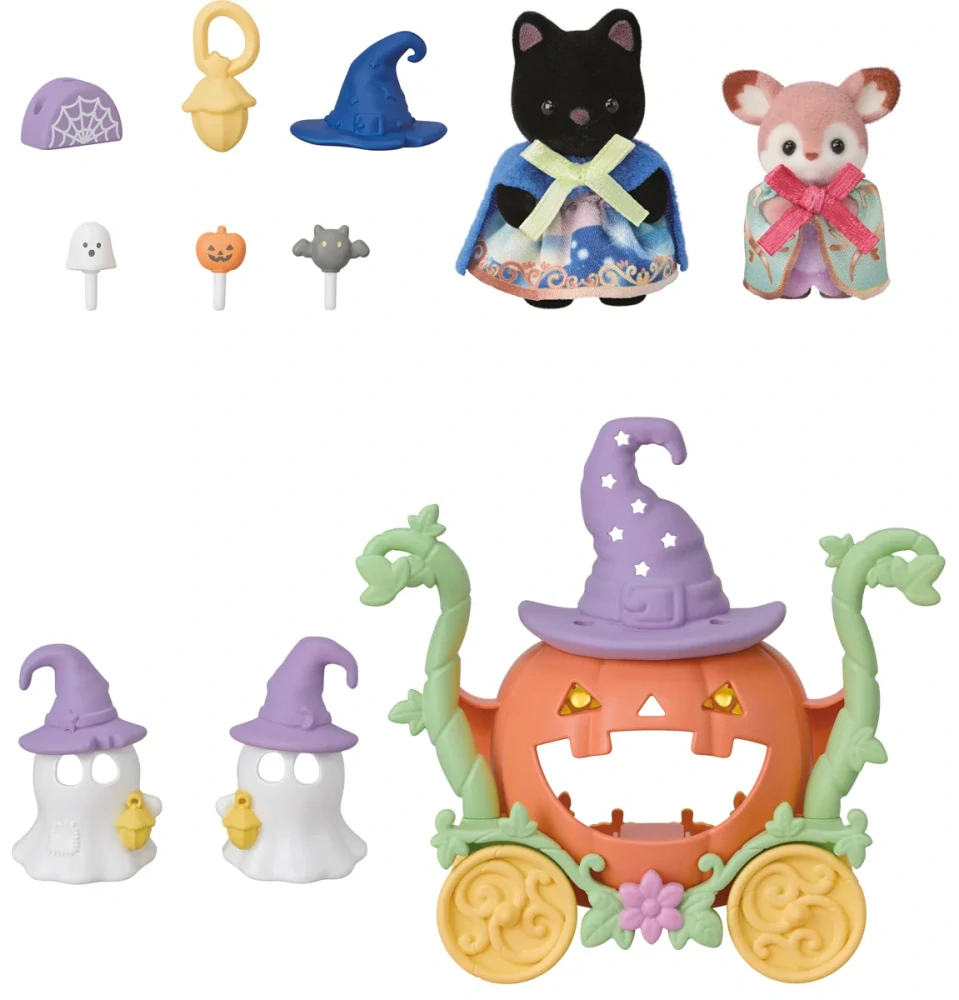 Sylvanian Families Dýňový kočár se 2 figurkami