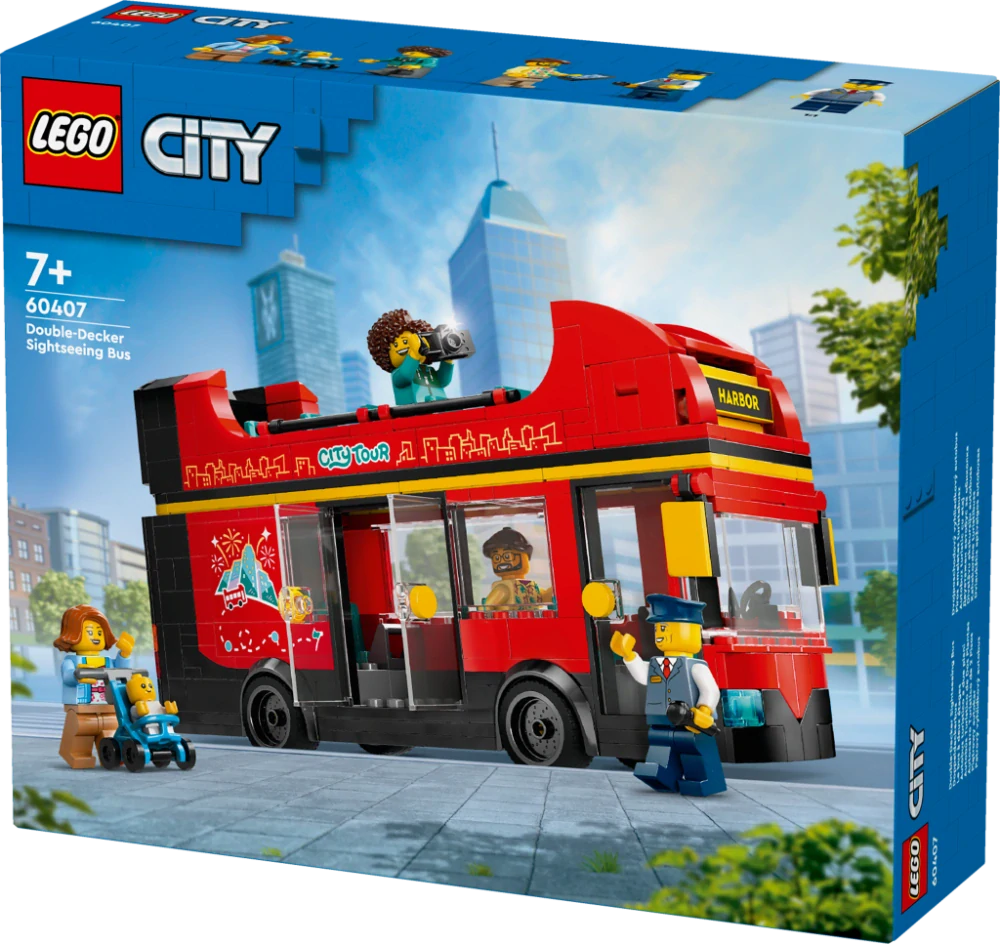 LEGO® City 60407 Červený dvoupodlažní vyhlídkový autobus
