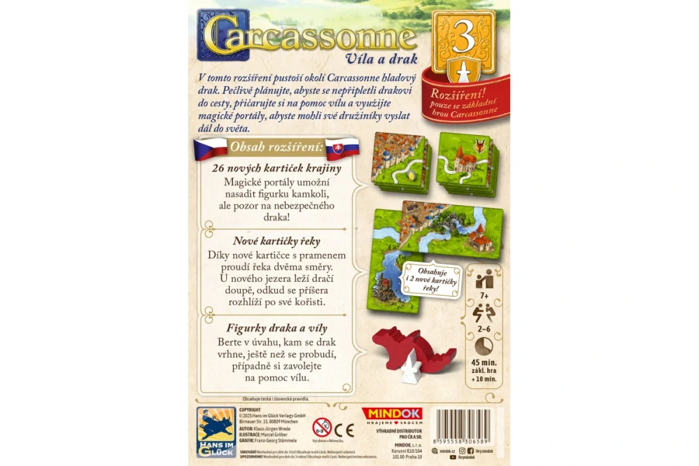 Mindok Carcassonne rozšíření 3:Víla a drak