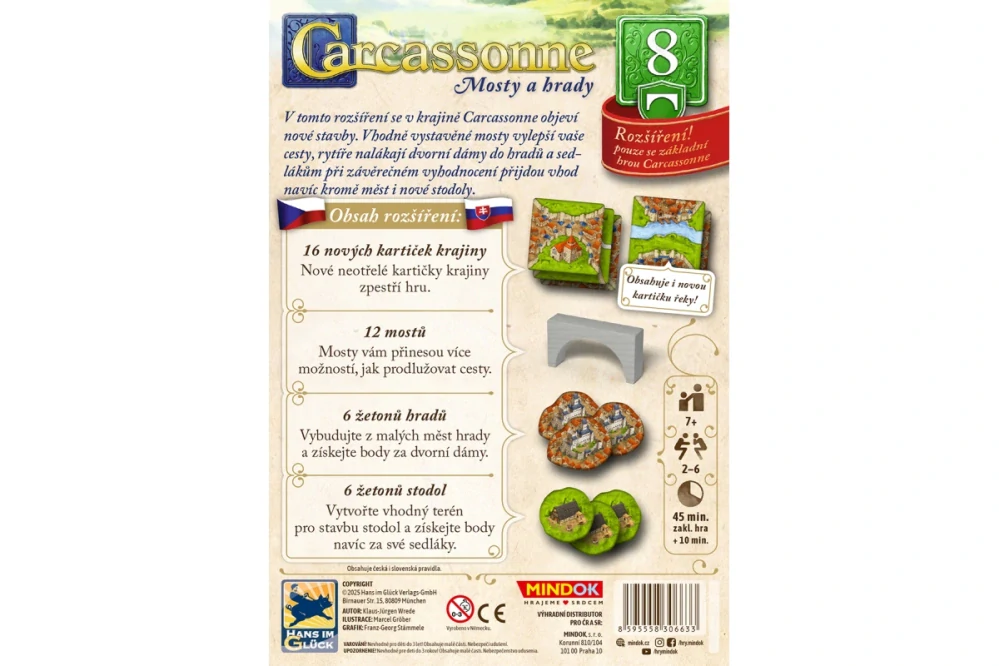 Mindok Carcassonne rozšíření 8:Mosty a hrady
