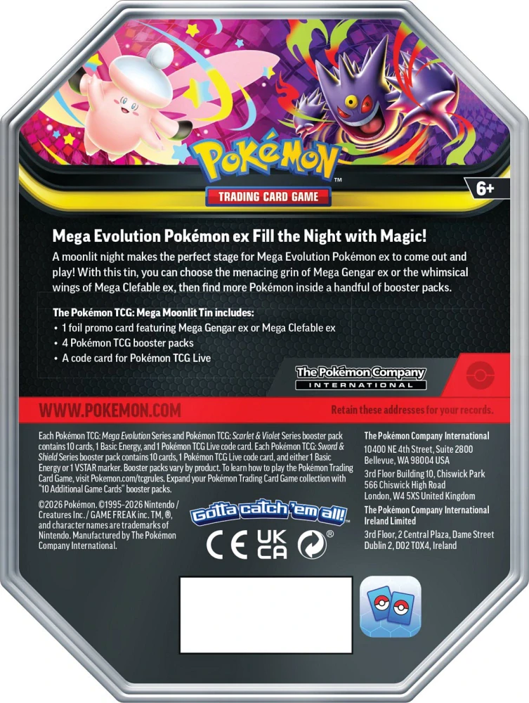 Pokémon TCG: Mega Moonlit Tin - Mega Gengar ex