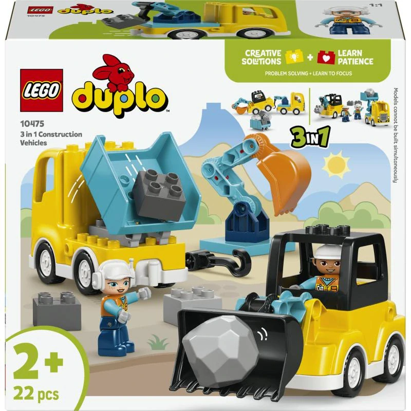 LEGO® 10475 DUPLO® Vozidla na stavbě 3 v 1