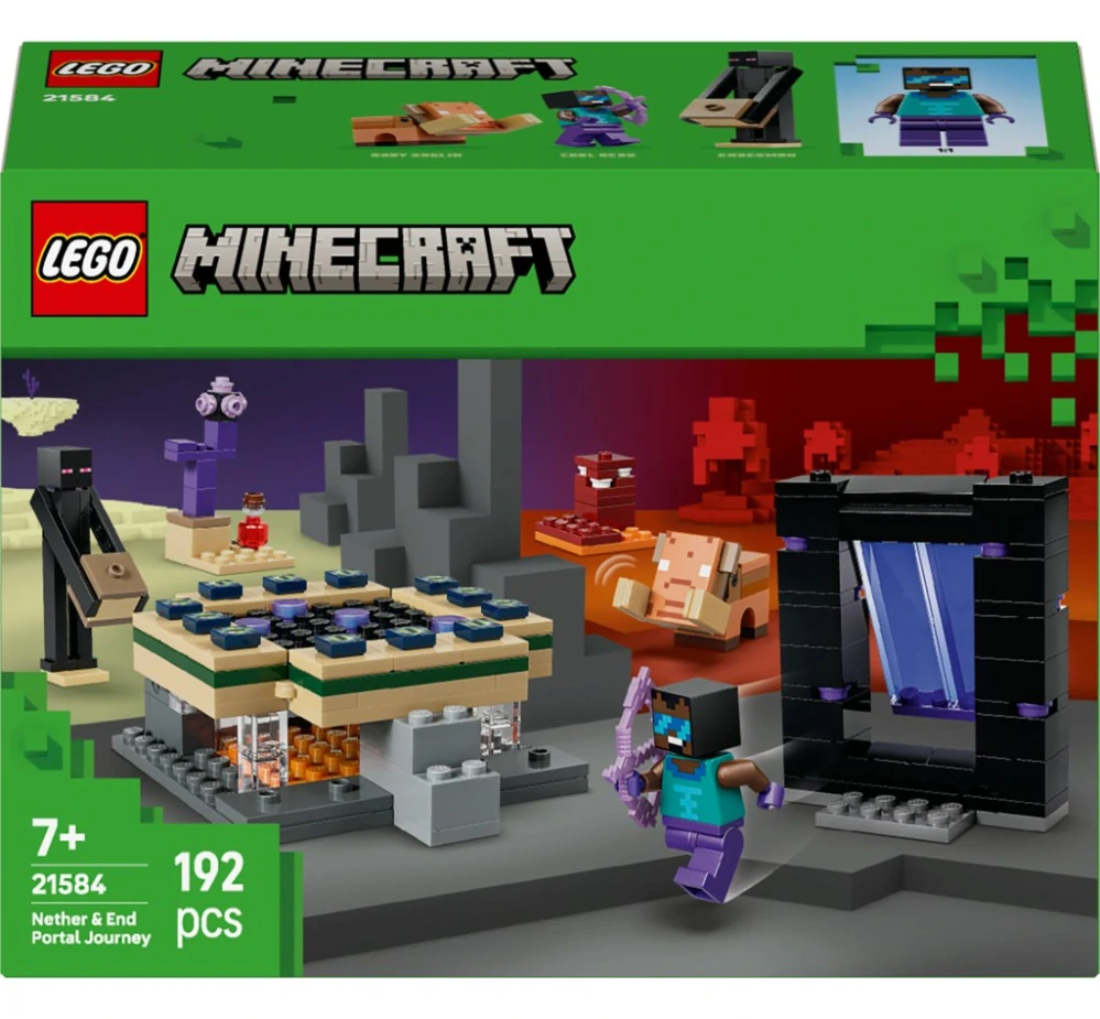 LEGO® 21584 Minecraft® Cesta portálem do Netheru a Endu