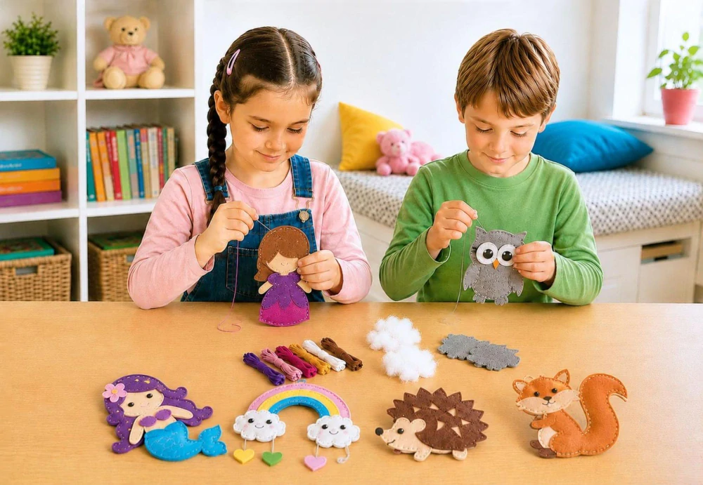 Teddies Ušij si lesní svět zvířátka kreativní sada created v krabici 25x21cm