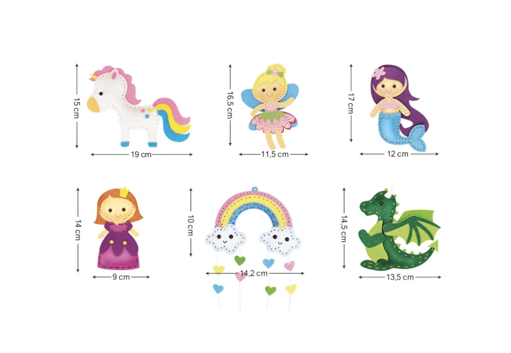 Teddies Ušij si kouzelný svět pohádek kreativní sada created v krabici 25x21cm