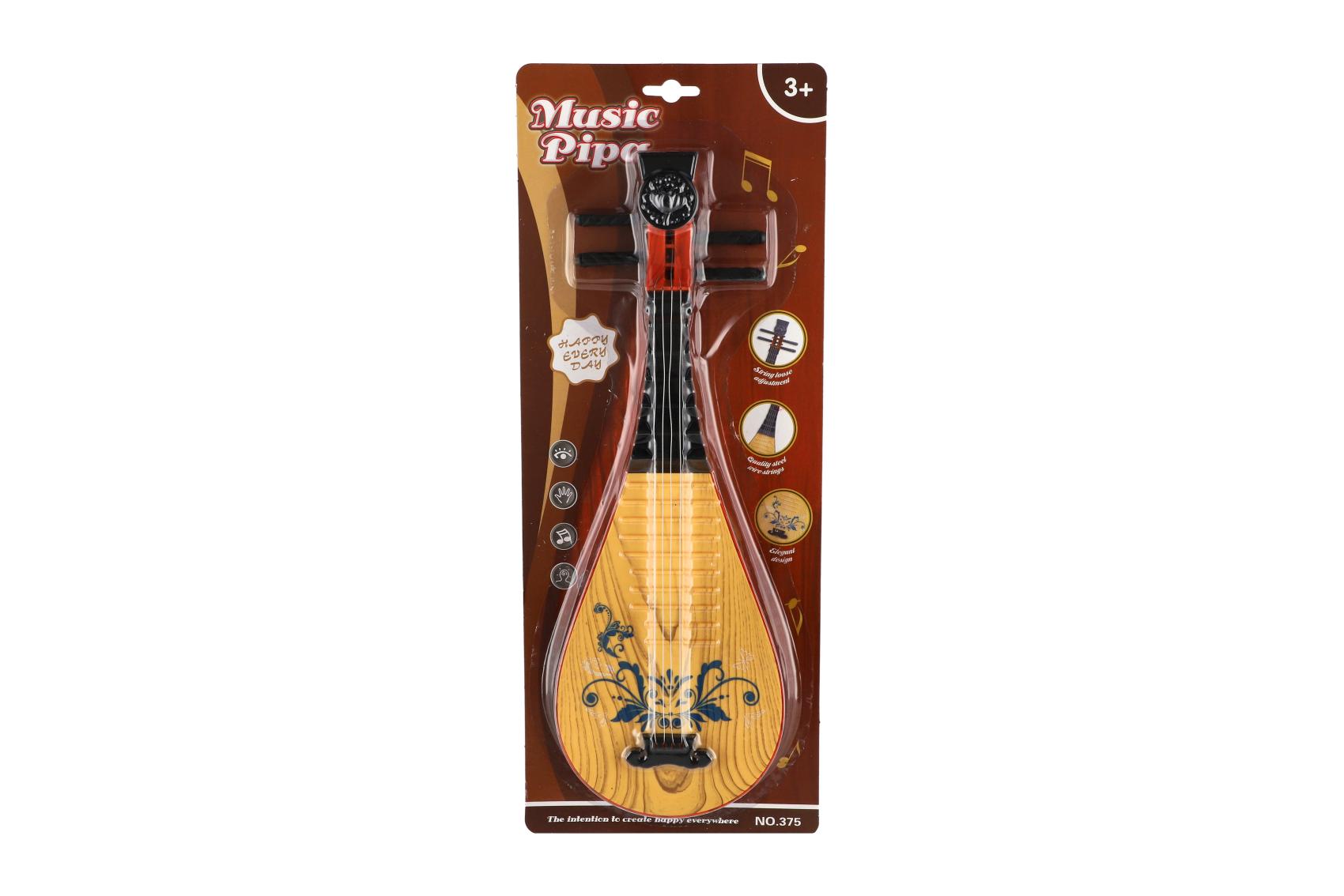 Teddies Mandolína plast 34cm na kartě 16x41x5cm