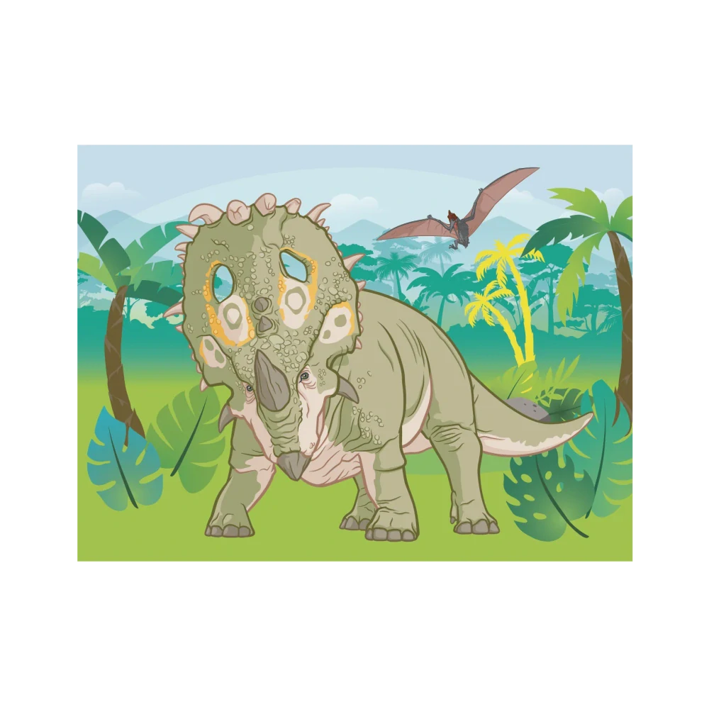 Dino Dřevěné licenční kostky Jurský svět – 12 kostek