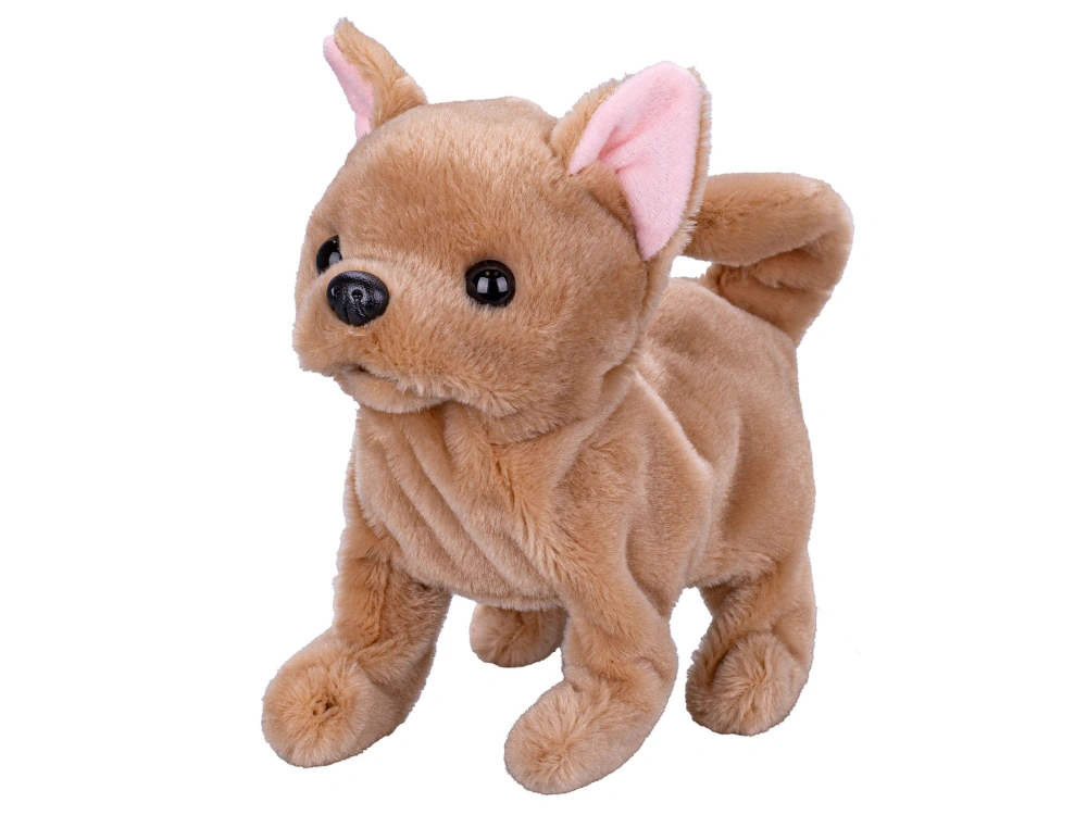 Mikro Trading Take Me Home pes plyšový 21cm hnědý na baterie štěkající a vrtící ocasem 12m+ v krabičce