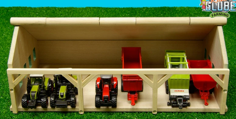 Kids Globe 610491 Garáž dřevěná 16,7 x 30 x 11,9 cm pro traktory
