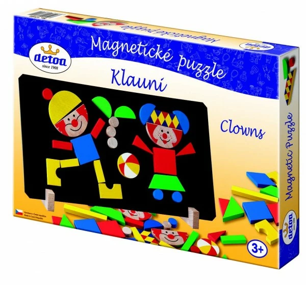 Detoa Magnetické puzzle Klauni v krabici 33x23x3,5cm