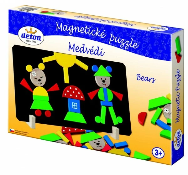 Detoa Magnetické puzzle Medvědi v krabici 33x23x3,5cm