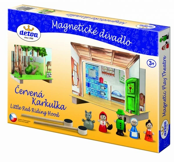 Detoa Divadlo Červená Karkulka magnetické dřevo v krabici