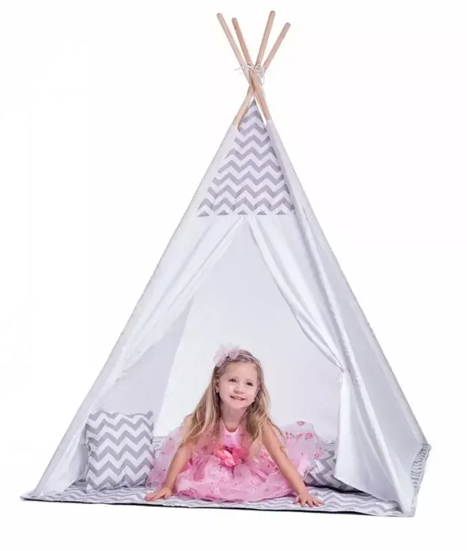 Woody Dětský stan - TEEPEE + 2 ks polštářků