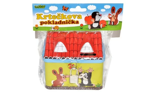 Wiky Krtečkova pokladnička domeček plechová 9 x 11,5 x 10,5 cm v sáčku