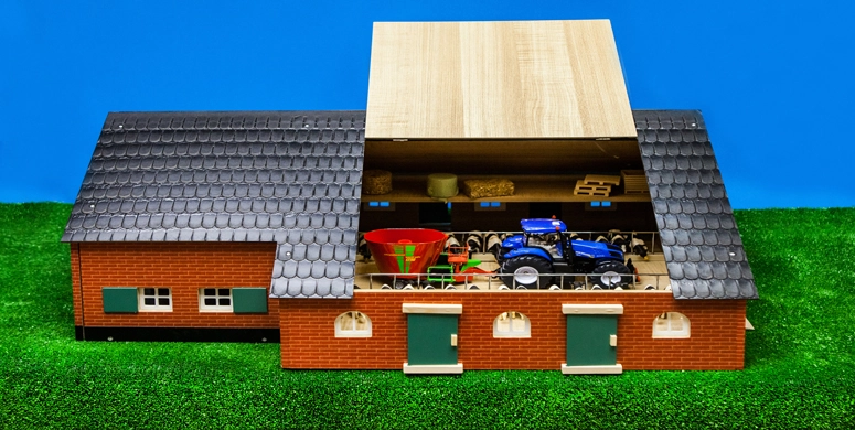 Kids Globe 610111 Statek dřevěný s hospodářským stavením 1:32