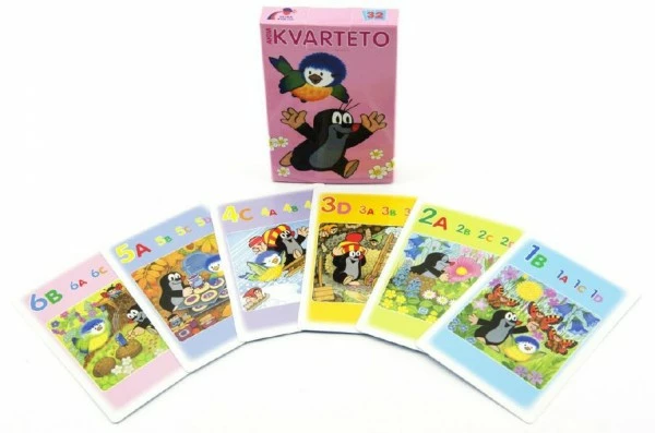 Akim Kvarteto Krtek a sýkorka společenská hra - karty v papírové krabičce 6 x 9 cm