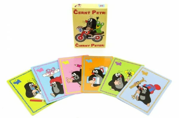 Akim Černý Petr Krtek společenská hra - karty v krabičce 6 x 9 cm