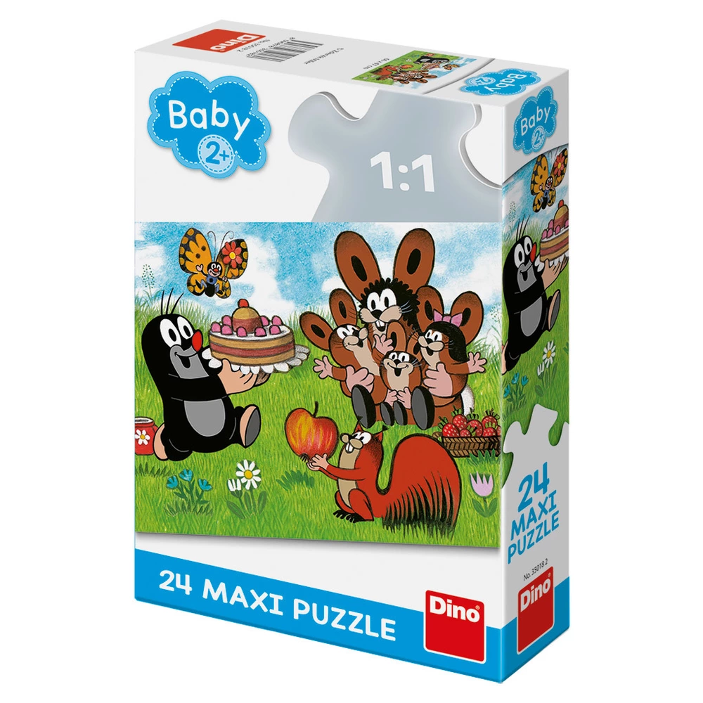 Dino Puzzle 24 dílků: maxi Krtek narozeniny