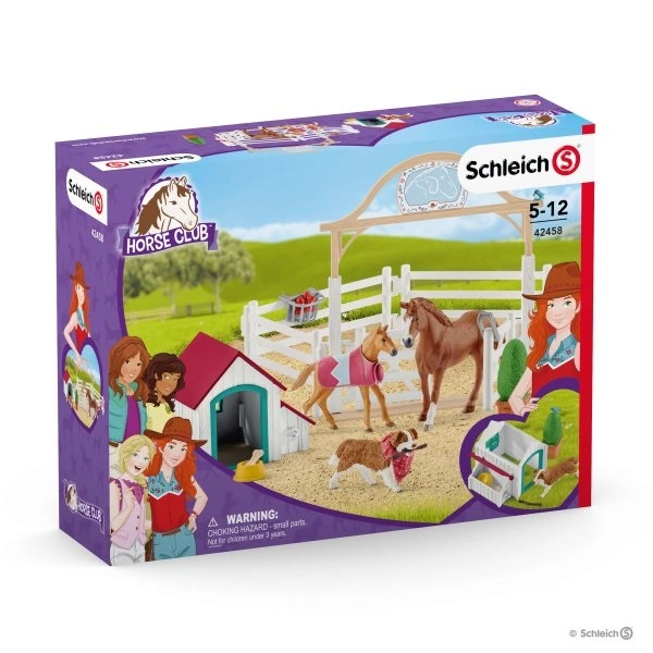 Schleich 42458 Hostující koně, Hannah s fenkou Ruby
