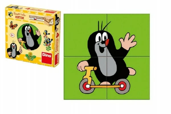 Dino Kostky kubus 4 ks Krtek v krabičce 