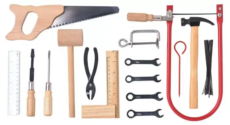 Woody Kovové nářadí v dřevěném boxu - velké 