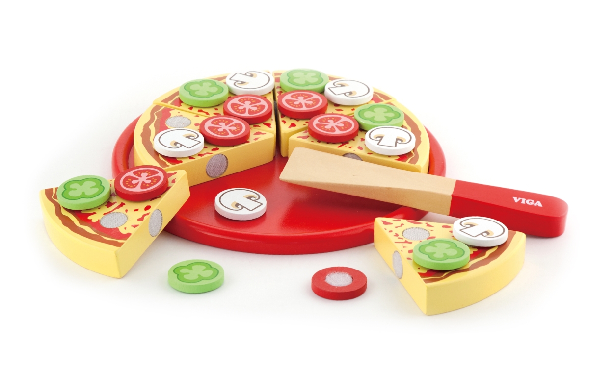 Viga Dřevěná pizza - krájení