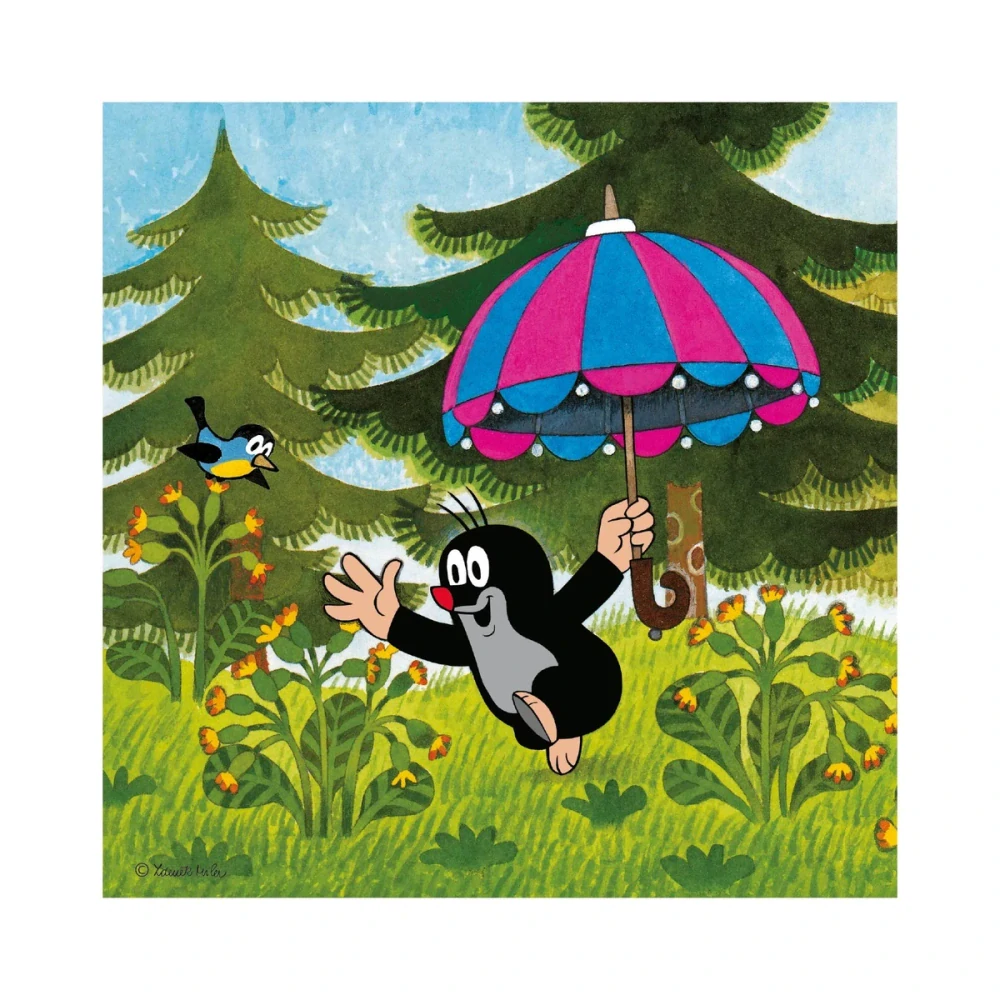 Dino Puzzle Krtek a paraplíčko 18x18cm 3x55 dílků