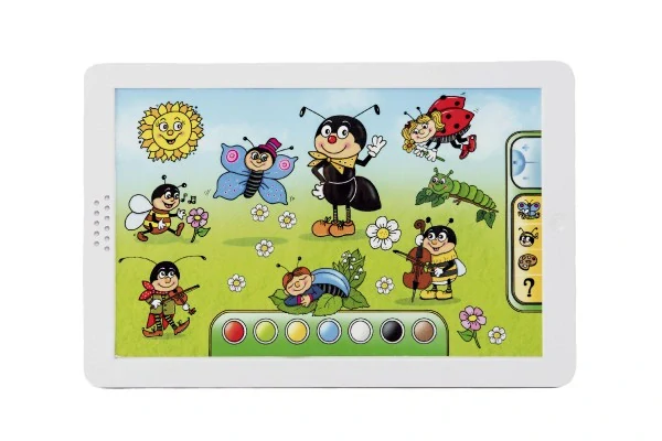 Teddies Mravenečkův tablet plast 30x20x2cm na baterie se zvukem v krabici 38x28x4,5 cm