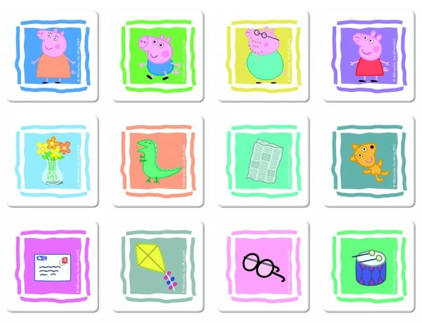 Trefl Puzzle 2v1 + pexeso Prasátko Peppa/Peppa Pig 27,5x20,5cm v krabici 28x28x6cm