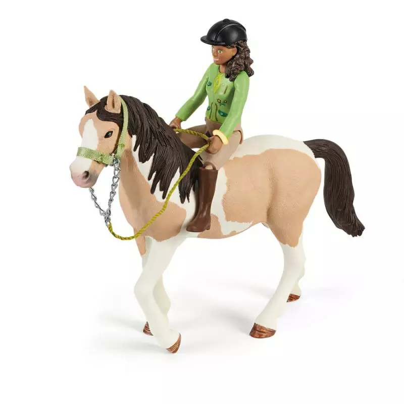 Schleich 42533 Sarah s koníkem a zvířátky kempují