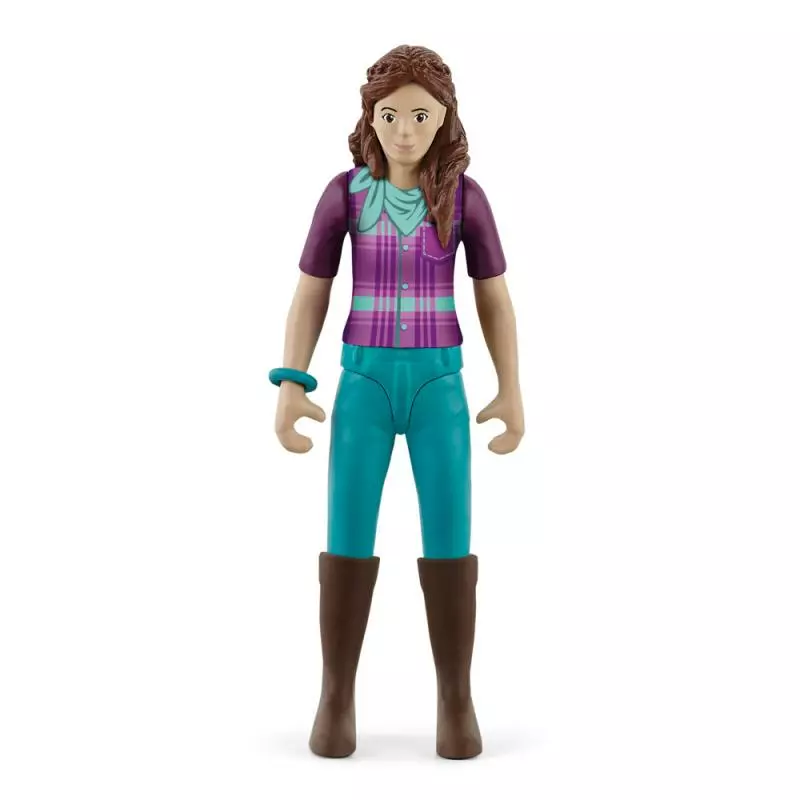 Schleich 42541 Hnědovláska Lisa s pohyblivými klouby na koni