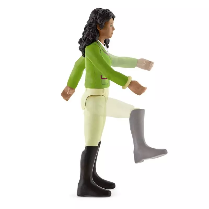 Schleich 42542 Černovláska Sarah s pohyblivými klouby na koni