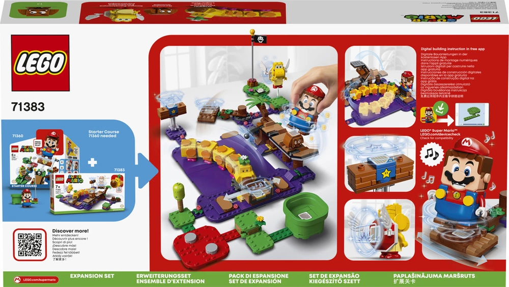 LEGO® Super Mario™ 71383 Wiggler a jedovatá bažina
