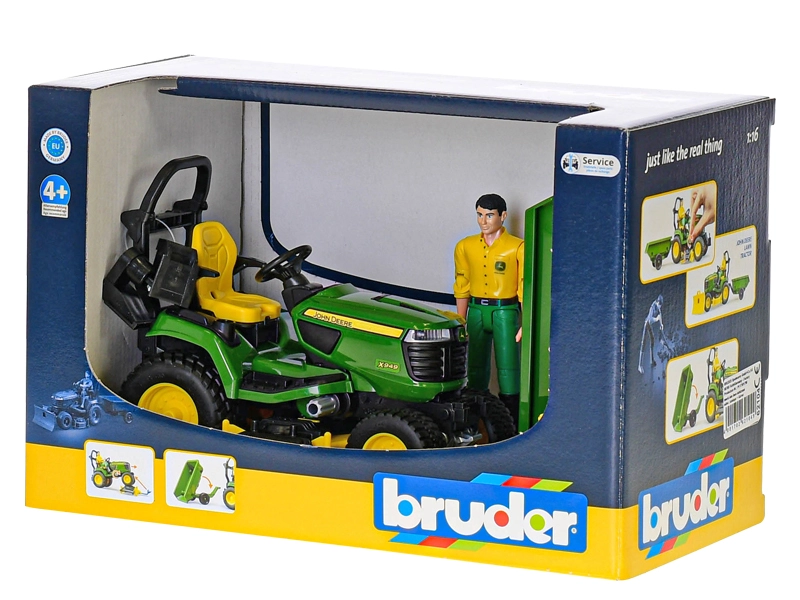 Bruder 62104 Zahradní traktor John Deere X949 se zahradníkem