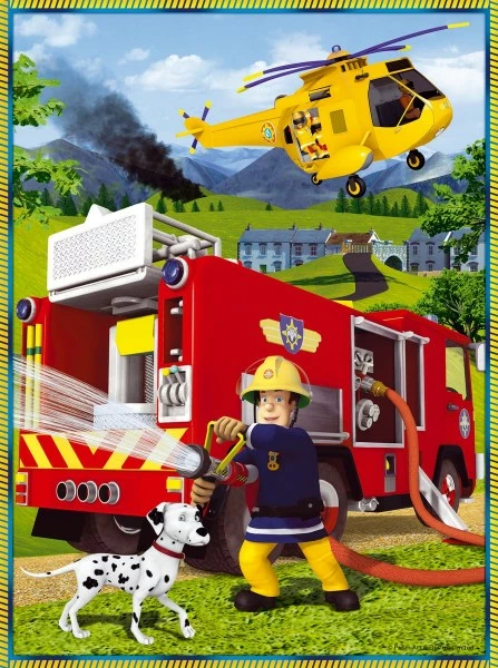 Trefl  Puzzle 2v1 + pexeso Požárník Sam 27,5x20,5cm v krabici 28x28x6cm