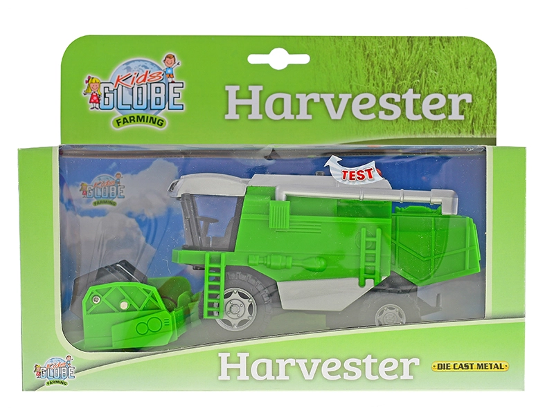 Kids Globe Kombajn kov 20cm na setrvačník na baterie se světlem a zvukem v krabičce