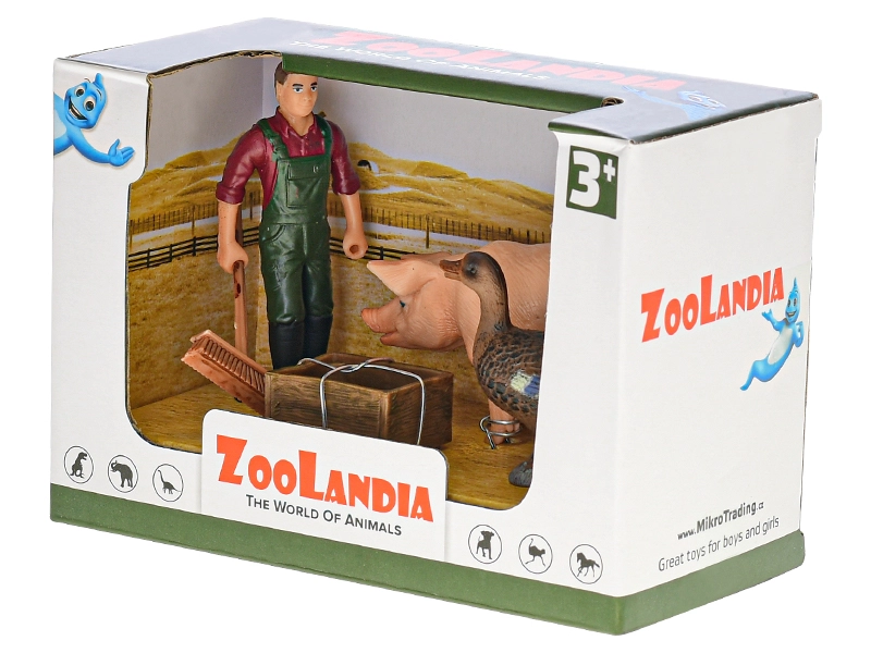 Zoolandia farma set se zvířátky a doplňky 4druhy v krabičce assort