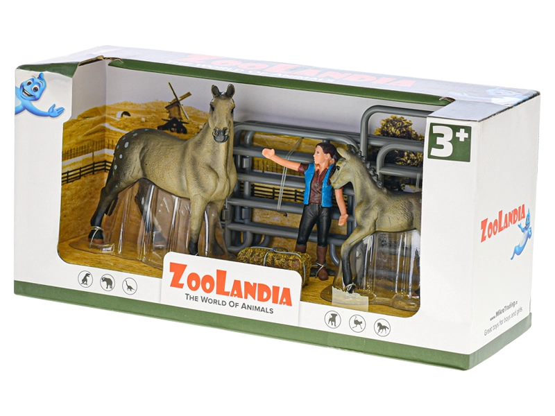 Zoolandia kůň s hříbětem a doplňky 4druhy v krabičce assort
