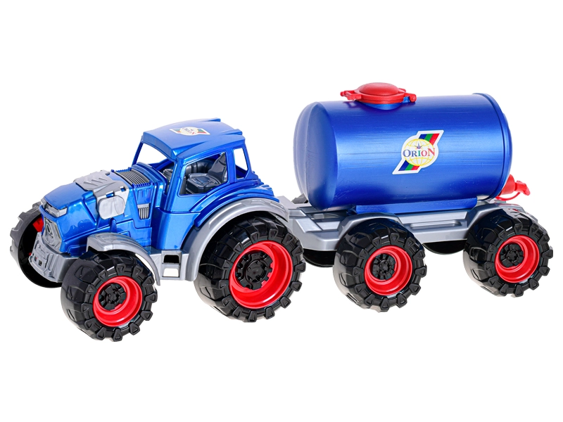 Traktor 50cm s cisternou na mléko 4barvy v síťce