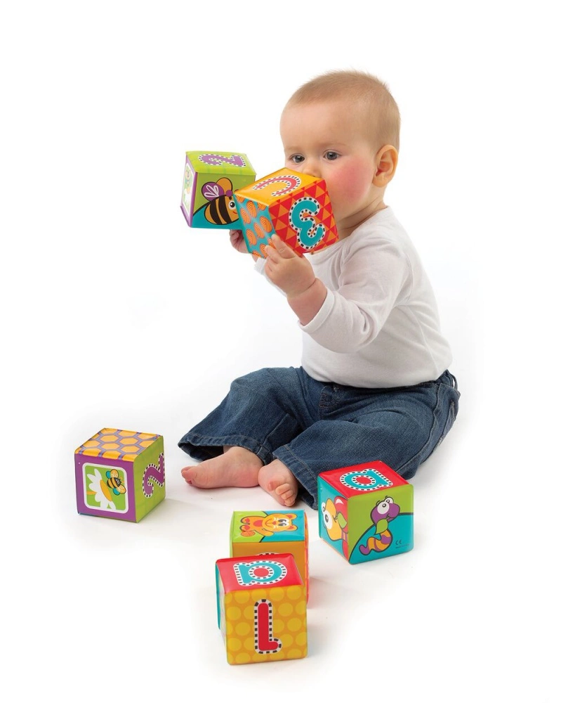 Playgro - Měkké pěnové kostky nové 6ks