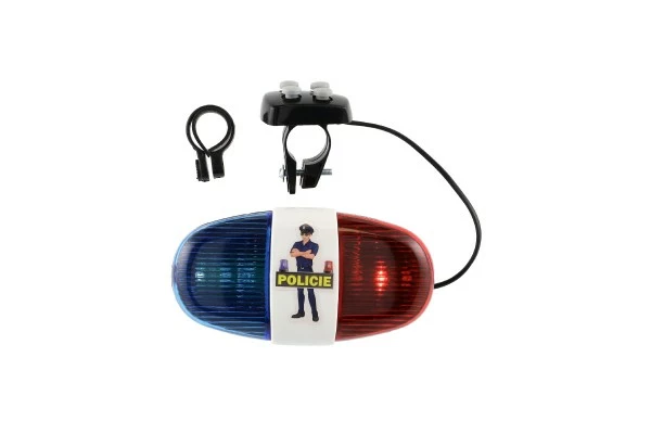 Světlo policejní na kolo plast 13x7cm na baterie se světlem, zvukem