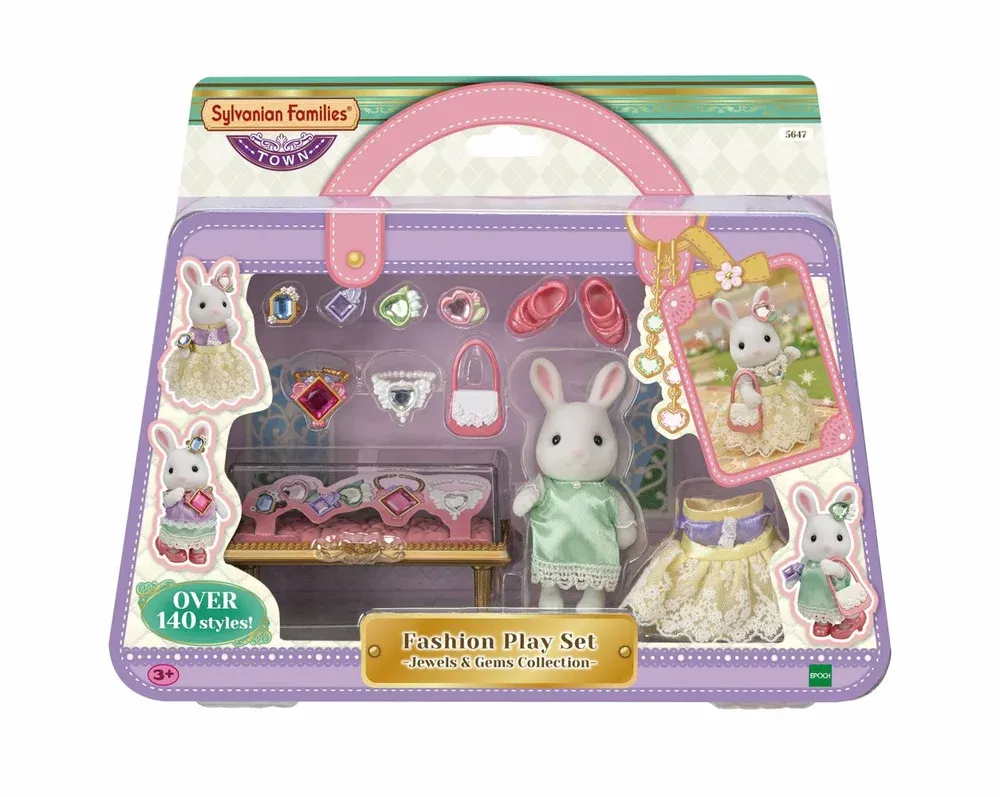 Sylvanian Families Město - bílý králík se šperky a drahokamy