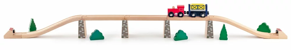 Woody Příslušenství k dráze - Rozšířený set kolejí: zarážky s magnetem, bloky