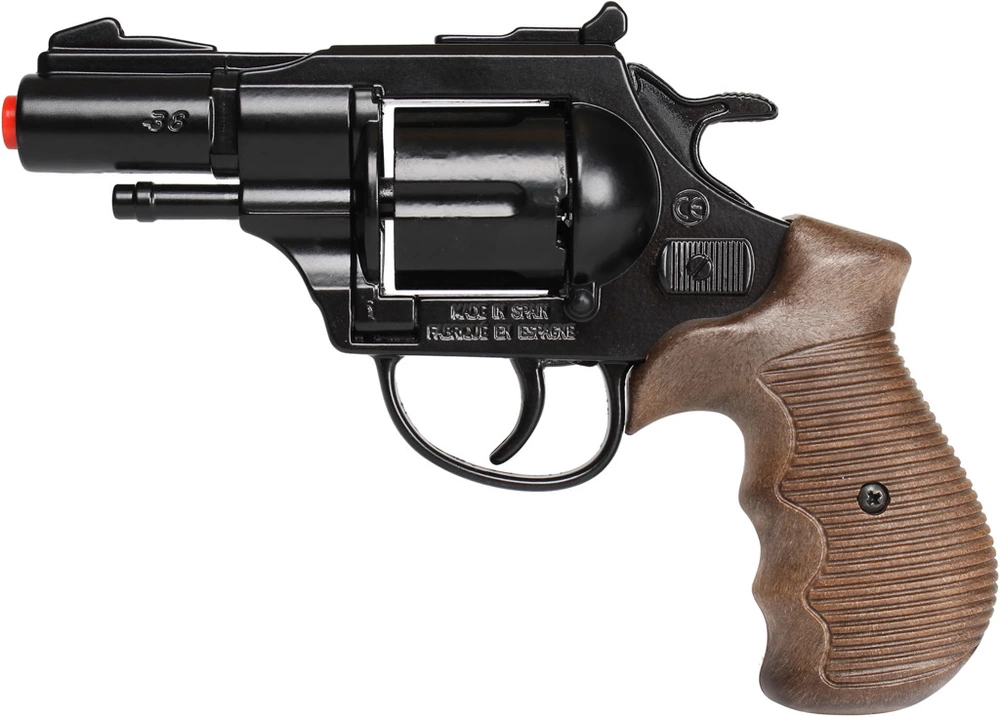 Gonher Policejní revolver Gold colection černý kovový 12 ran